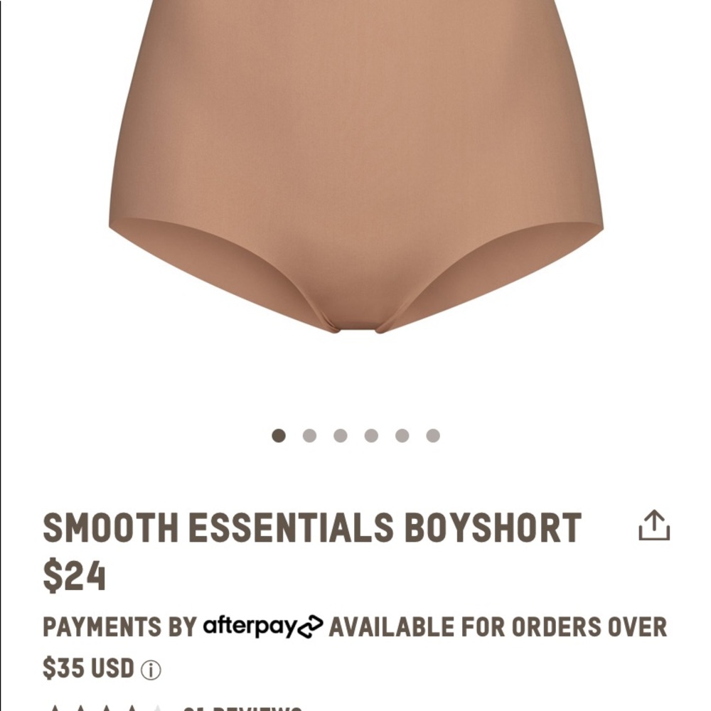 SKIMS Smooth Essentials boy shorts 4x